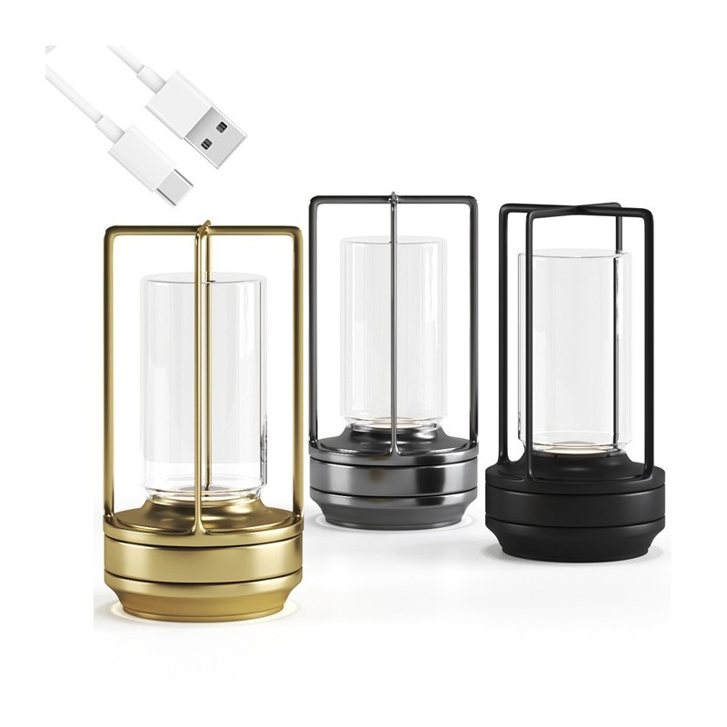 Lampada led da tavolo ricaricabile touch luce dimmerabile bar ristoranti hotel