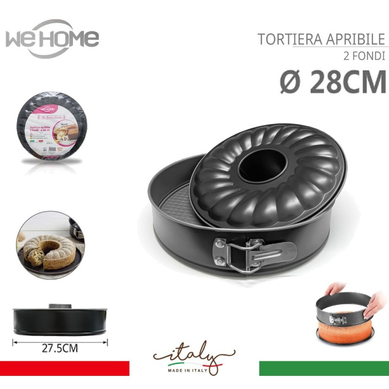 WeHome Tortiera da forno a cerniera apribile 24/26/28 CM torte dolc...