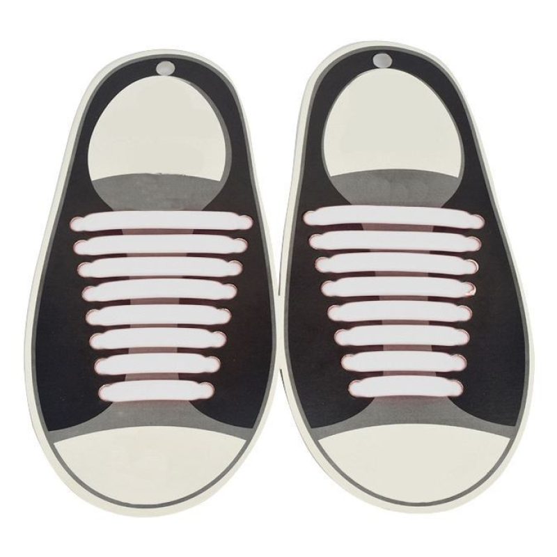 Lacci per scarpe elastici stringhe colorati niente nodi silicone facile veloci
