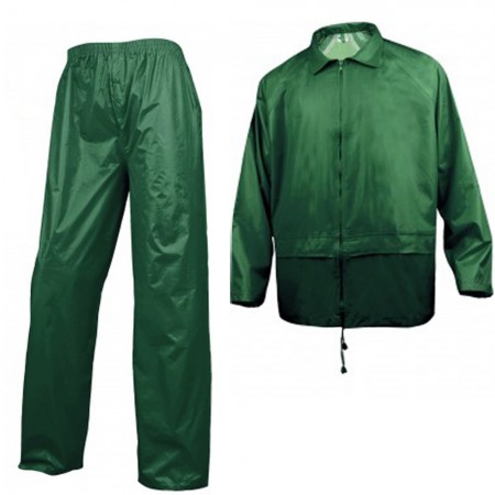 Tuta moto impermeabile completo antipioggia con giacca pantalone verde XXXL