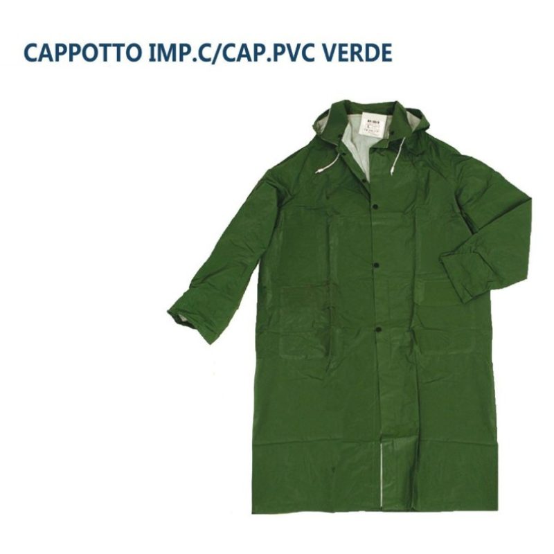 Hongu Impermeabile Lungo con Cappuccio Antipioggia in PVC da viaggi...