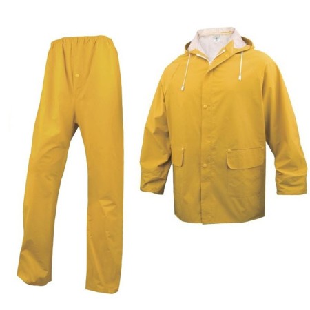 Tuta moto impermeabile completo antipioggia con giacca pantalone gialla XXL XXXL