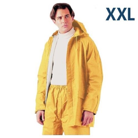 Tuta moto impermeabile completo antipioggia con giacca pantalone gialla XXL XXXL