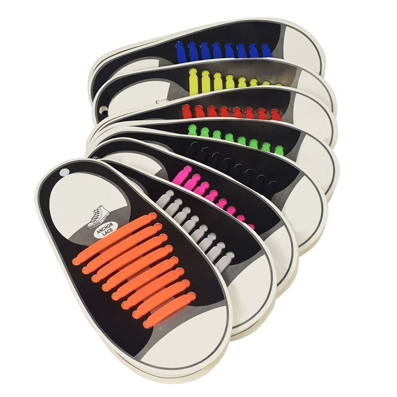 Shop Story confezione da 12 pezzi colore: Nero e Bianco Lacci elastici senza nodi in silicone 