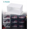 5x Grande Scatole per scarpe Scarpiera Cassetto Trasparente Organiz...