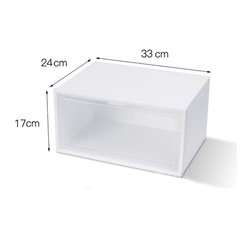 5x Grande Scatole per scarpe Scarpiera Cassetto Trasparente Organiz...