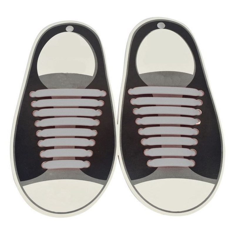 Lacci per scarpe elastici stringhe colorati niente nodi silicone facile veloci