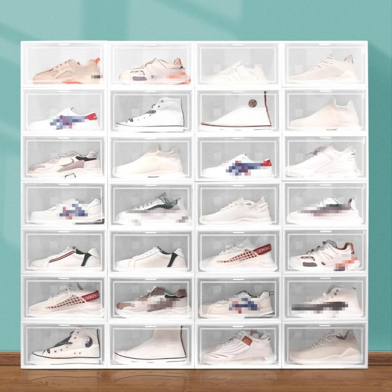 5x Grande Scatole per scarpe Scarpiera Cassetto Trasparente Organiz...