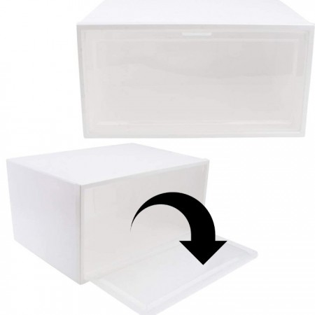 5x  Grande Scatole per scarpe Scarpiera Cassetto Trasparente Organizzatore impilabili