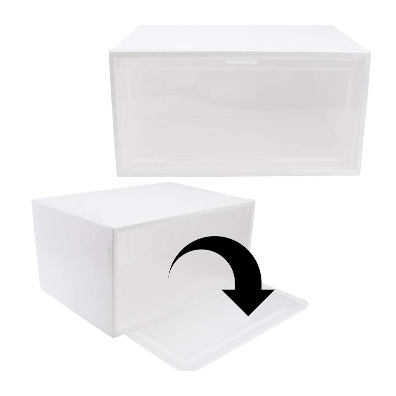 5x Grande Scatole per scarpe Scarpiera Cassetto Trasparente Organiz...