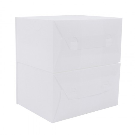 5x  Grande Scatole per scarpe Scarpiera Cassetto Trasparente Organizzatore impilabili