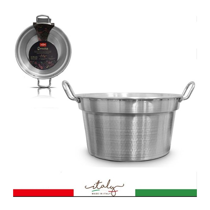 Pentola Caldaia Pomodoro in Alluminio Calderone Per Bollitura Varie Dimensioni