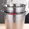 Secchiello Porta Ghiaccio Champagne Vino in Acciaio Inox con manico...