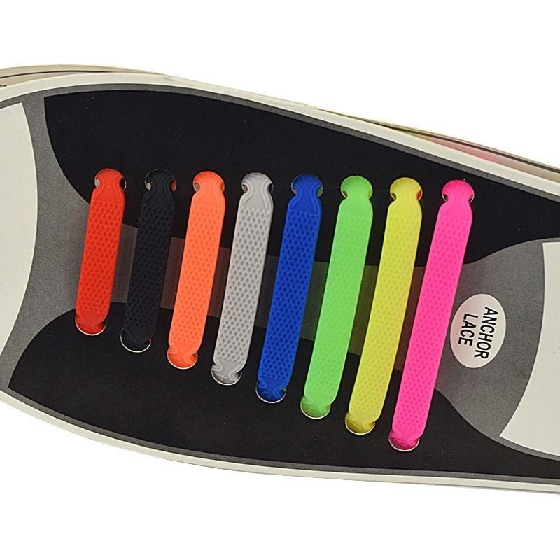 Lacci per scarpe elastici stringhe colorati niente nodi silicone facile veloci