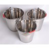 Secchiello Porta Ghiaccio Champagne Vino in Acciaio Inox con manico...