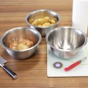 Insalatiera ciotola in acciaio inox per alimenti cibo cucina vari diametri casa