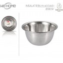 Insalatiera ciotola in acciaio inox per alimenti cibo cucina vari diametri casa