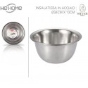 Insalatiera ciotola in acciaio inox per alimenti cibo cucina vari diametri casa