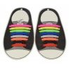 Lacci per scarpe elastici stringhe colorati niente nodi silicone facile veloci