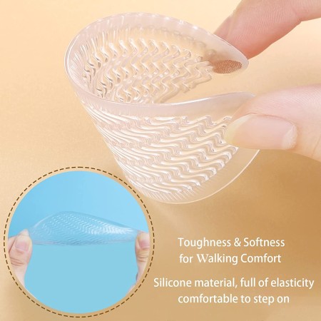 5 Paia di Cuscinetti per avampiede in gel Soletta Adesiva Tacchi sollievo 9x7cm