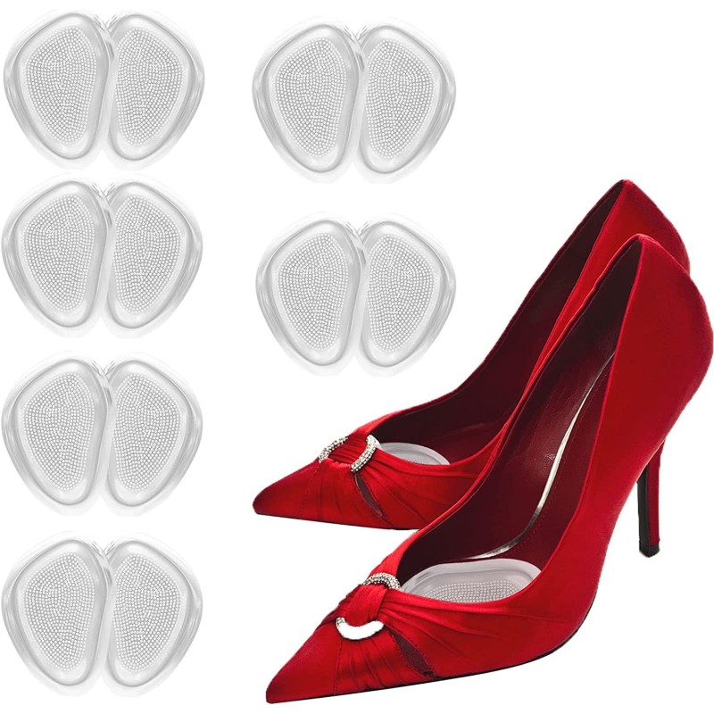 6 Paia Cuscinetti per avampiede in gel Soletta Adesiva sollievo dolori 9x6,5cm
