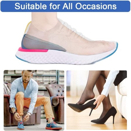 5 paia Cuscinetti in gel per talloni assorbono urti sollievo dolori scarpe 9x6cm