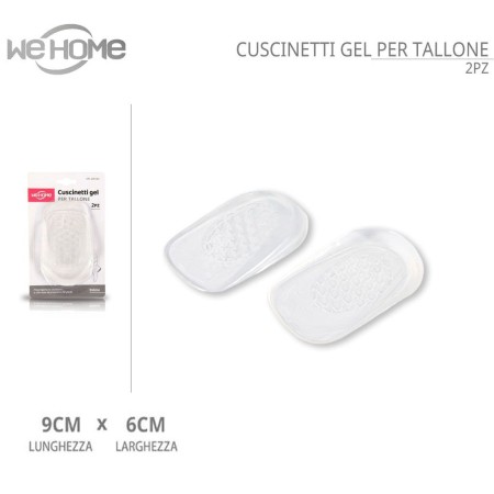 5 paia Cuscinetti in gel per talloni assorbono urti sollievo dolori scarpe 9x6cm