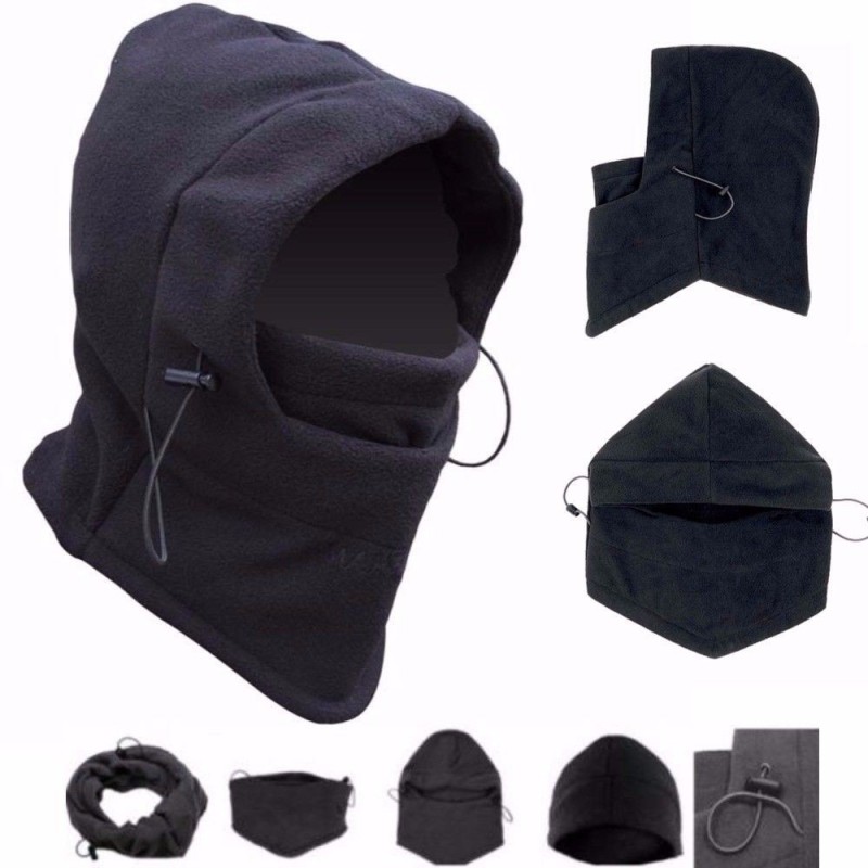 Passamontagna 4 in 1 pile scaldacollo balaclava sport neve moto softair snow sci