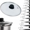 WeHome Coperchio in vetro temperato con foro per vapore pentole pad...