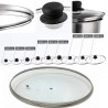 WeHome Coperchio in vetro temperato con foro per vapore pentole pad...