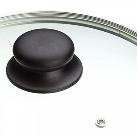 Coperchio in vetro temperato con foro per vapore pentole padelle varie misure