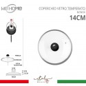 Coperchio in vetro temperato con foro per vapore pentole padelle varie misure