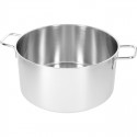 Casseruola in acciaio inox fonda pentola bassa da 12 a 30cm fuochi gas elettrico