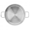 Casseruola in acciaio inox fonda pentola bassa da 12 a 30cm fuochi gas elettrico