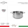 WeHome Casseruola in acciaio inox fonda pentola bassa da 12 a 30cm ...