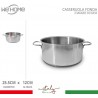 WeHome Casseruola in acciaio inox fonda pentola bassa da 12 a 30cm ...