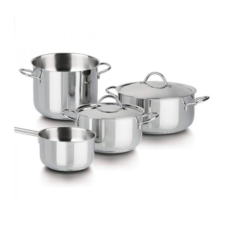 WeHome Pentola alta in acciaio inox casseruola fondo cm 12 14 16 18...