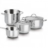 WeHome Pentola alta in acciaio inox casseruola fondo cm 12 14 16 18...