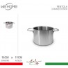 WeHome Pentola alta in acciaio inox casseruola fondo cm 12 14 16 18...