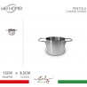 WeHome Pentola alta in acciaio inox casseruola fondo cm 12 14 16 18...