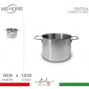 Pentola alta in acciaio inox casseruola fondo cm 12 14 16 18 20 22 24 26 28 30