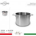 Pentola alta in acciaio inox casseruola fondo cm 12 14 16 18 20 22 24 26 28 30