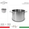 WeHome Pentola alta in acciaio inox casseruola fondo cm 12 14 16 18...