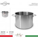 Pentola alta in acciaio inox casseruola fondo cm 12 14 16 18 20 22 24 26 28 30