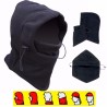 Passamontagna 4 in 1 pile scaldacollo balaclava sport neve moto softair snow sci