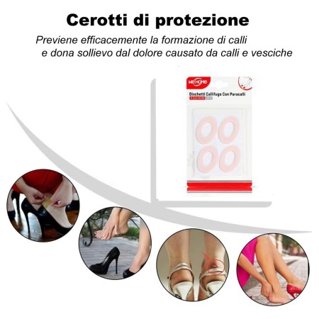 48 Cerotti Per Calli Protezione Cura Piedi dischetti callifughi 42x28mm pedicure