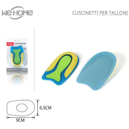 2 paia Cuscinetti in gel solette talloni anti Urti abrasioni piedi 9 x 6,5 cm