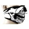 Maschera reversibile neoprene disegno teschio / nera sport neve moto softair sci