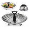 WeHome Vaporiera con cestello regolabile per pentole cottura cuocer...