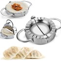 Stampo per ravioli gnocchi cinesi manuale cucina in acciaio pasta ripiena forma